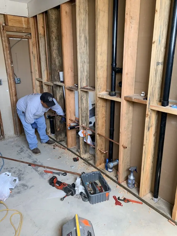Commercial rough-in plumbing for Gas Line Repair in West Ansonia